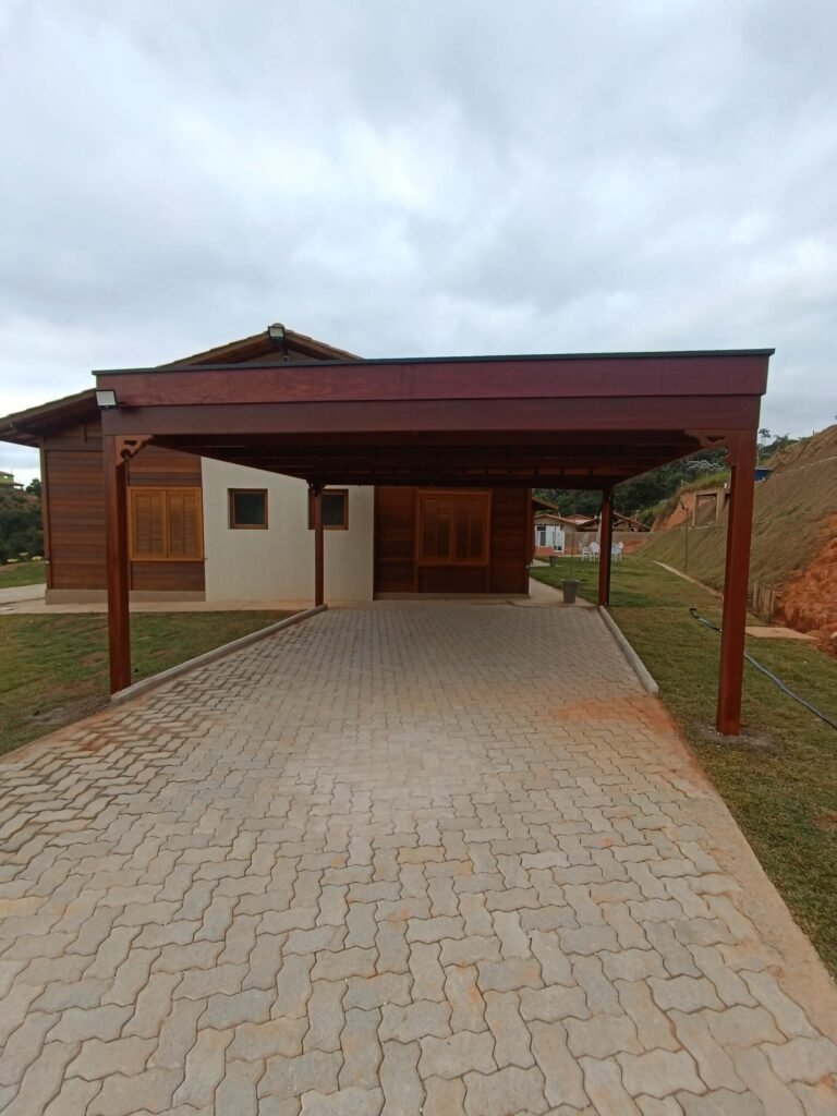 Pergolado como garagem